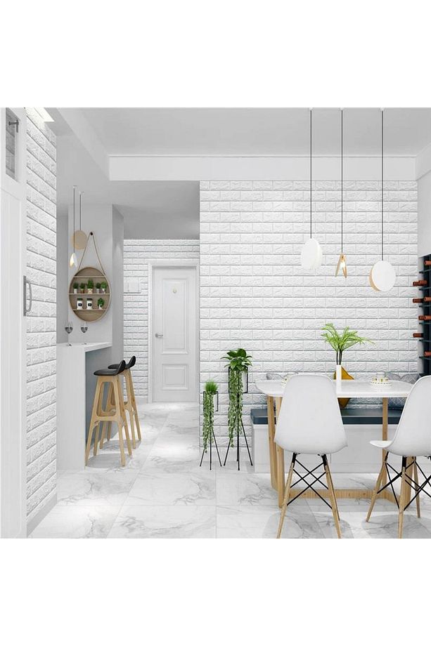 1 m2 6 Adet Kendinden Yapışkanlı Mutfak Fayans Duvar Kağıdı Paneli 3d - 5
