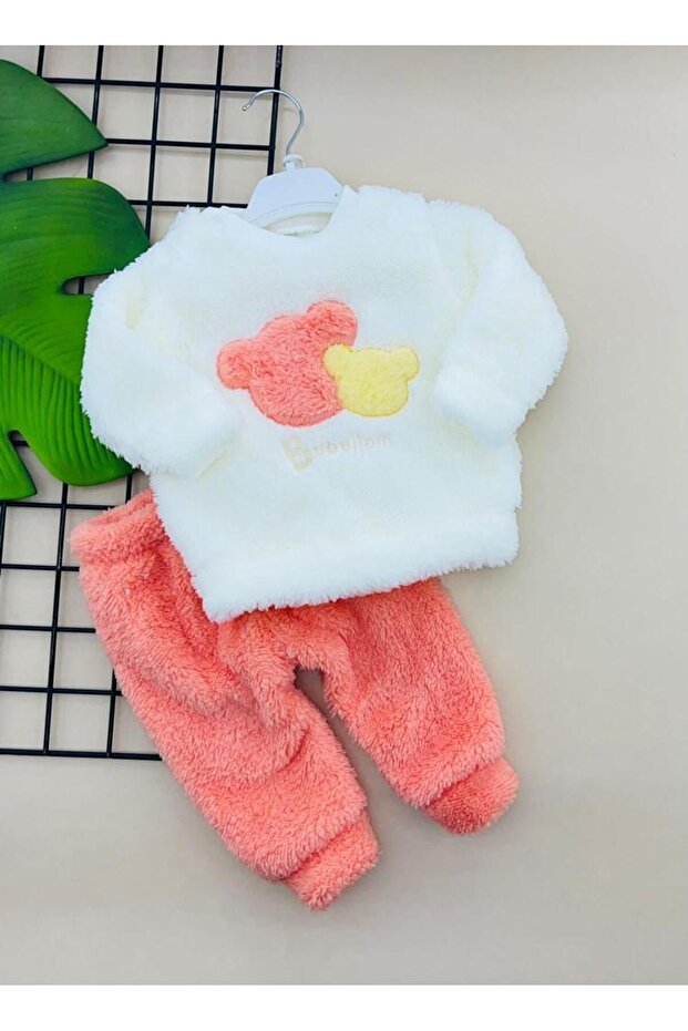 Baby Character Embroidered Welsoft Unisex Double Set