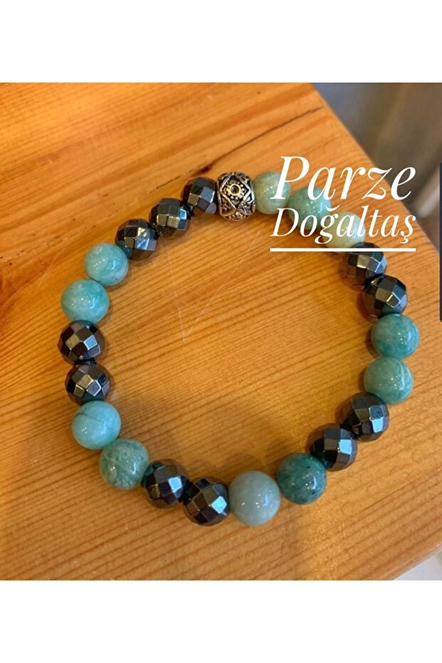 Amazonite and Hematite Bracelet