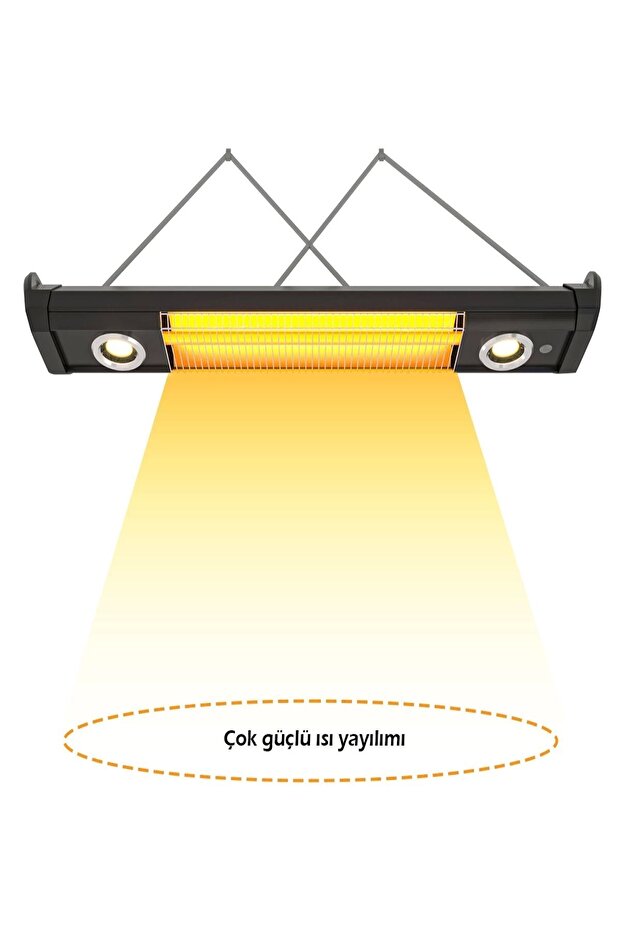 VEGA 2500W Sarkıt Tipi Karbon Infrared Isıtıcı - 5