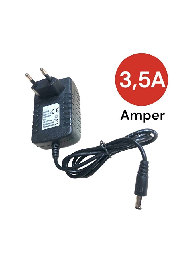 Fişli Şerit Led Güvenlik Kamerası Adaptörü Trafosu Güç Kaynağı 12 Volt 3.5 Amper Dönüştürücü - 3