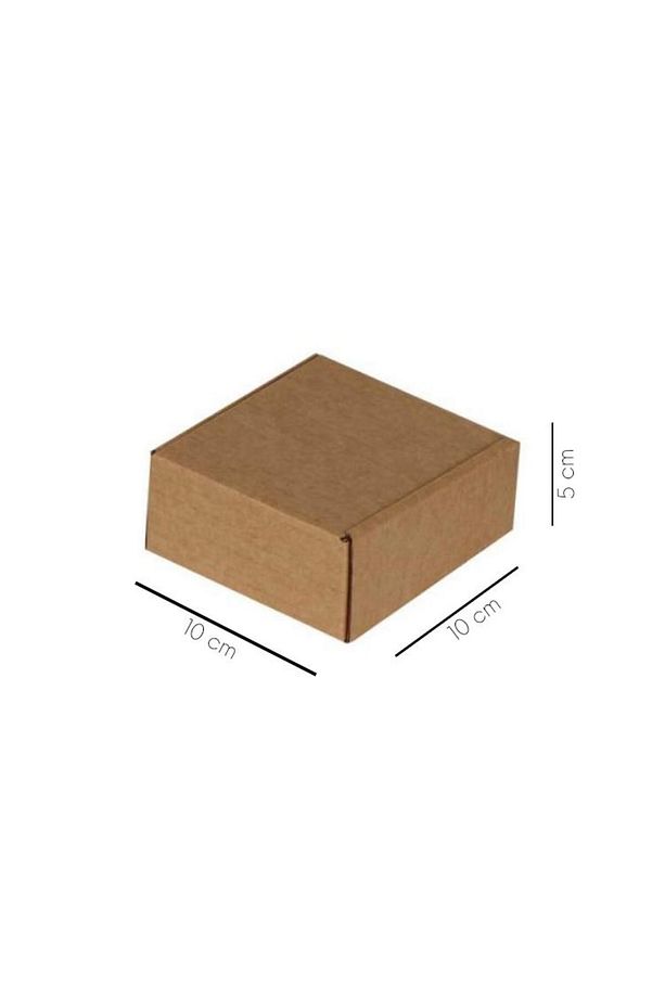 10x10x5 Cm Kilitli E-ticaret Kutusu 10 Adet - Kahverengi - 1 x 10 - 10'lu - Kargo Poşeti - 4