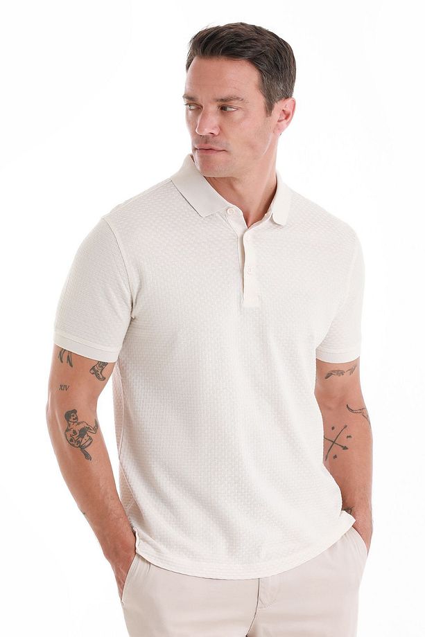 Taş Regular Fit Düz Merserize Polo Yaka 100% Pamuk Tişört - 3