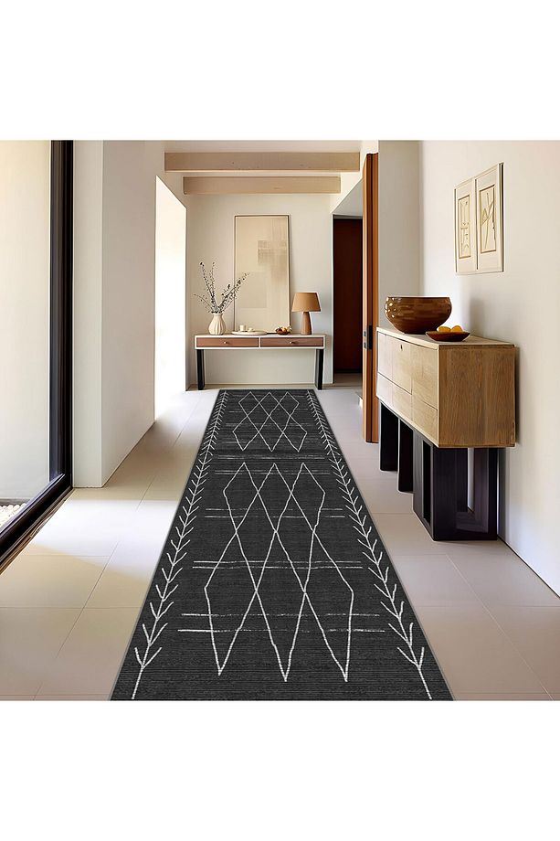 Modern Dijital Baskı Dört Mevsim Yıkanabilir Kaymaz Taban Salon Halısı Mutfak Halısı Yolluk FBH - 1