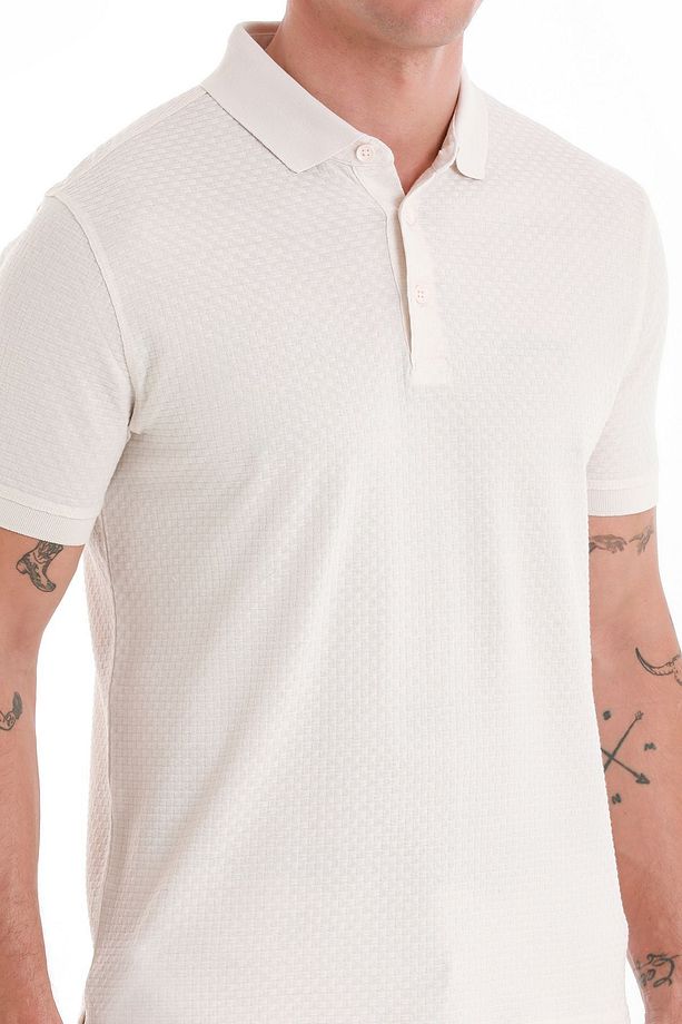 Taş Regular Fit Düz Merserize Polo Yaka 100% Pamuk Tişört - 5