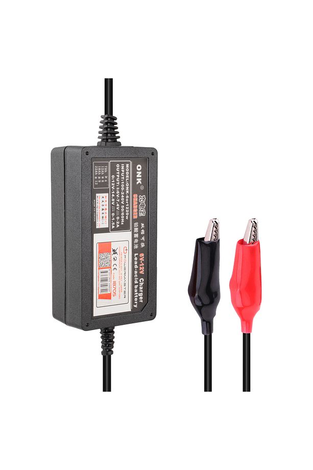 Powermaster Pm-18705 6 Volt - 12 Volt - 1 Amper Kademeli Krokodil Uçlu Akü Uyumluşarj Adaptörü - 1