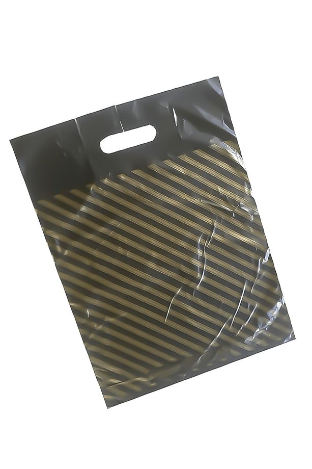Takviyeli Torba Diagonal Desenli Sağlam Dayanıklı Kulplu Lüks Alışveriş Poşeti 2 No 50 Ad 26x38 - 4