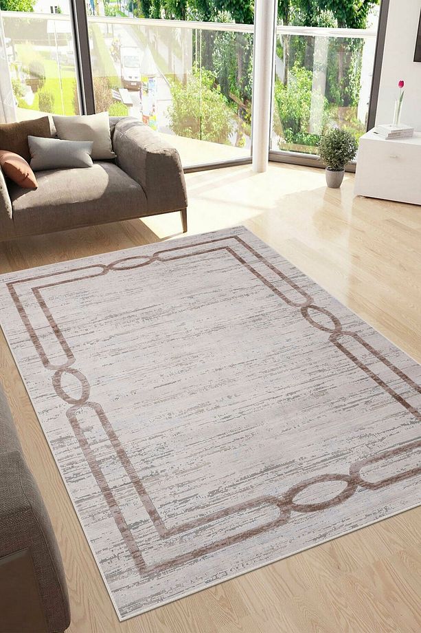 Modern Dijital Baskı Dört Mevsim Yıkanabilir Kaymaz Taban Salon Halısı Mutfak Halısı Yolluk YVC - 3