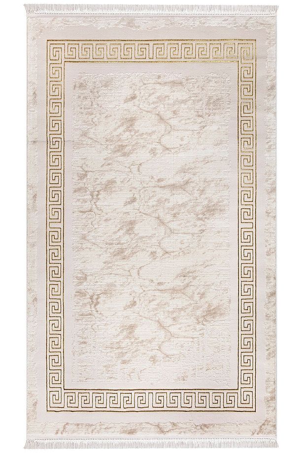Kervansaray Klasik Krem Gold Dekoratif Oturma Odası Ve Salon Halısı - 2