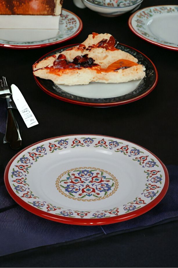 30 No 30 Cm Emaye Yemek Tabağı Tabak Servis Yemek Kamp Piknik - 5
