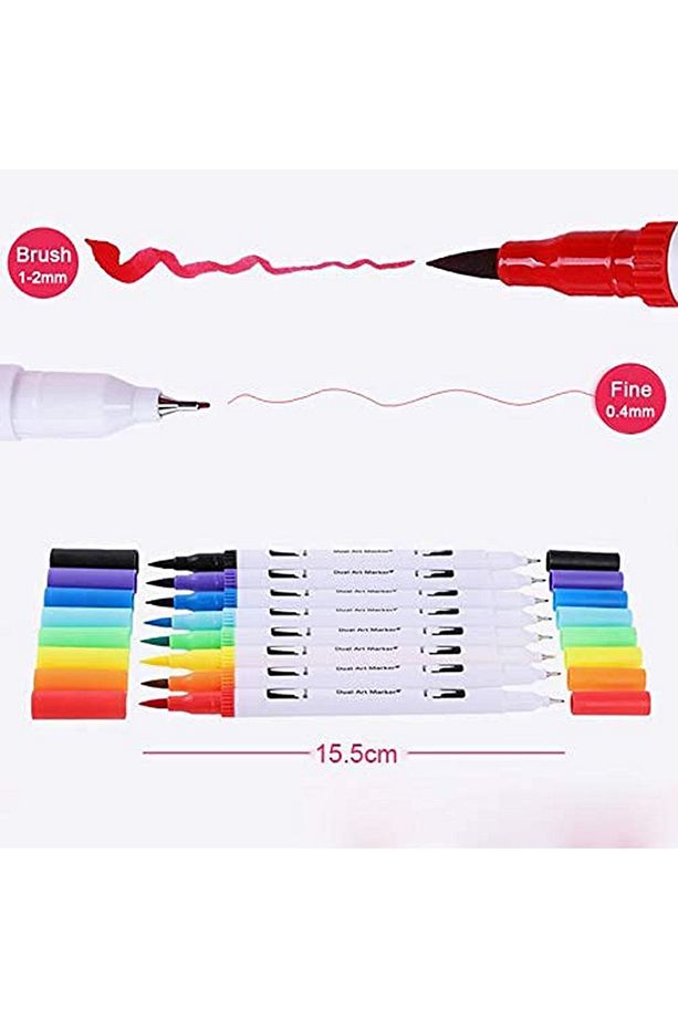 Çift Taraflı Brushpen 36’Lı Marker Kalem Seti Bullet Jurnal Mandala Eskiz Boyama Seti - 2