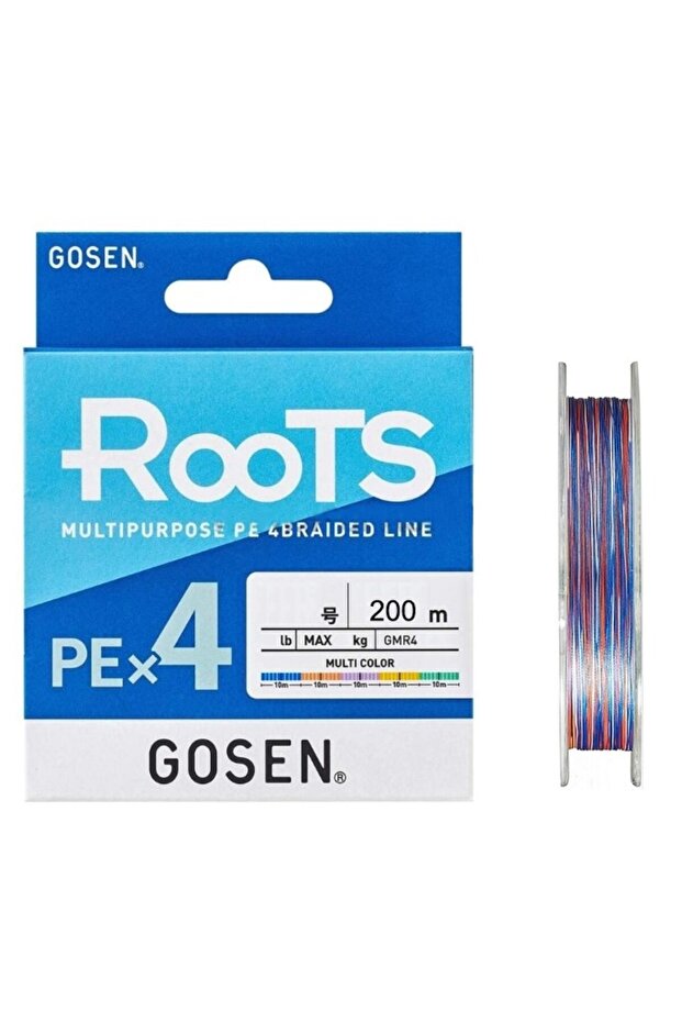 X4 Roots PE 4 جديلة - 200 متر حبل دوار متعدد الألوان