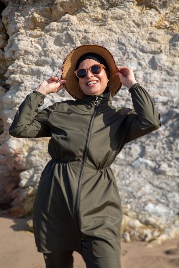 Beli Lastikli Tesettür Üst Mayo Tek Üst - 2