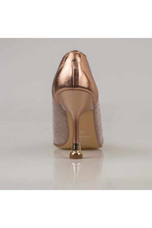 Bakır Crystal Glam Kadın Şeffaf Sim Kaplama Stiletto - 5