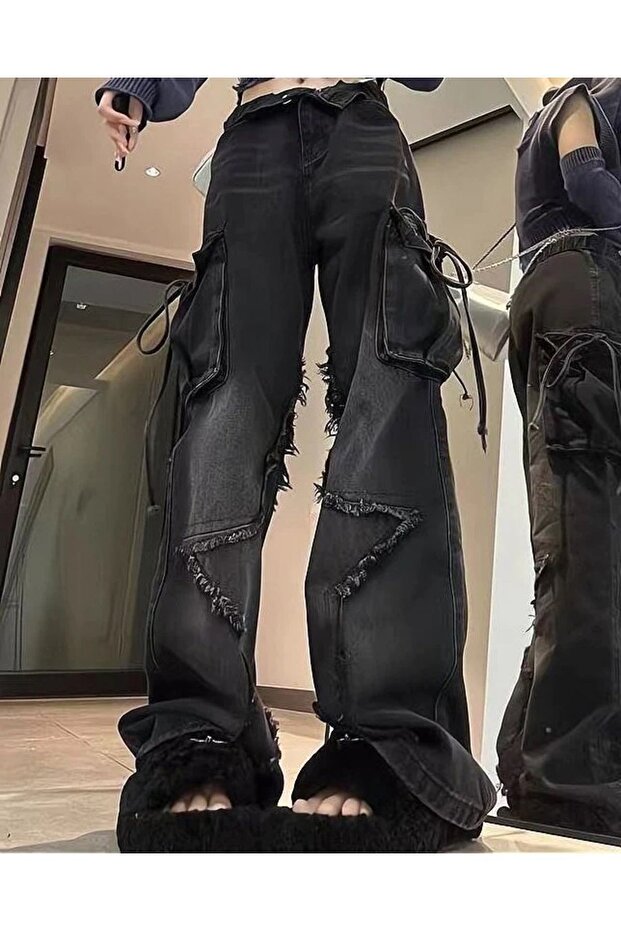 Blugi Cargo Trend Baggy Star Patch - 7