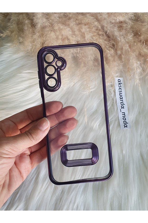 Samsung Galaxy A14 Compatible Camera Lens Laser Cut Logo Detailed Case