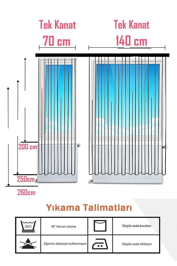 Ev ve Kedi Model Tek Kanat Genç Odası Fon Perde - 2