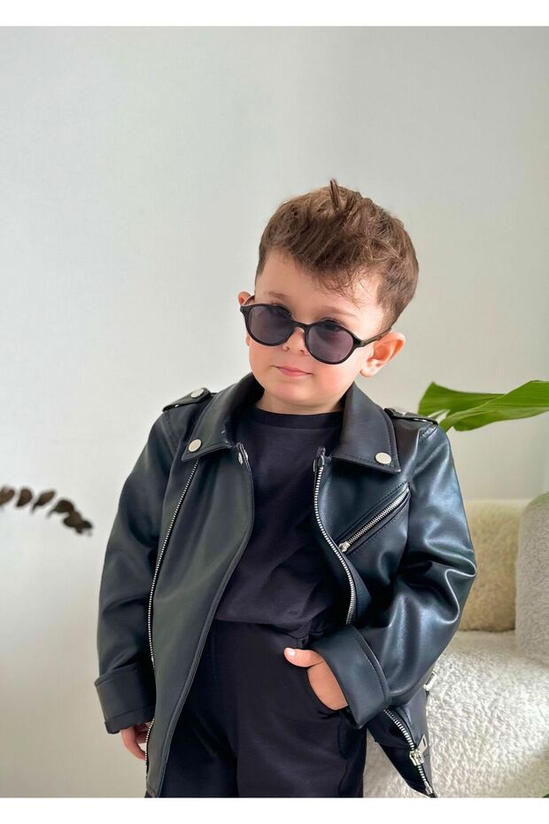 New-unisex (1-5 Years) Polarized Black Children's Sunglasses