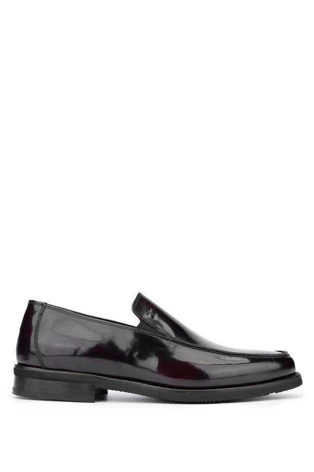 Men's Genuine Leather Burgundy Opening Loafer Shoes