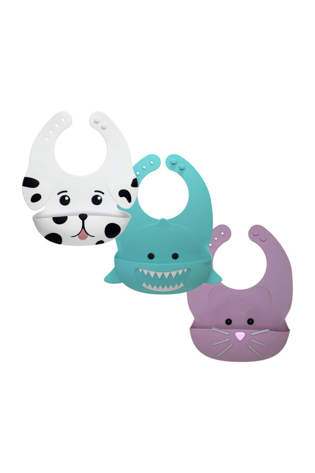 مريلة سيليكون القطة الأرجوانية - 3