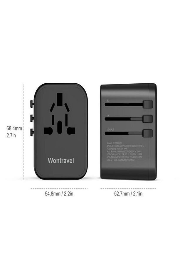Fc-14 20w Global Seyahat Şarj Aleti - 2 Usb-a, 1 Pd-type-c Priz Adaptörü Çoğaltıcı - 5
