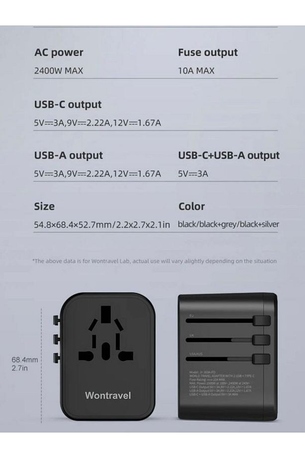 Fc-14 20w Global Seyahat Şarj Aleti - 2 Usb-a, 1 Pd-type-c Priz Adaptörü Çoğaltıcı - 3