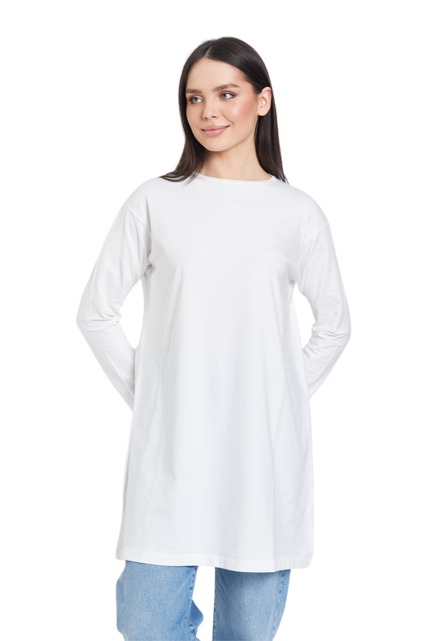 Uzun Kollu Basic Tişört - 1