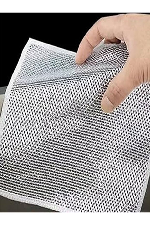 قطعتان من قماش سلكي للأطباق بطبقة مزدوجة - قماش فولاذي مقاوم للخدش مقاس 20 × 20 سم