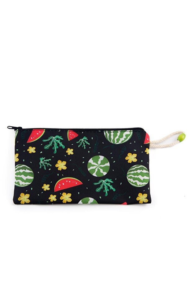 حقيبة مكياج كبيرة الحجم بسحاب على شكل فاكهة البطيخ - 2