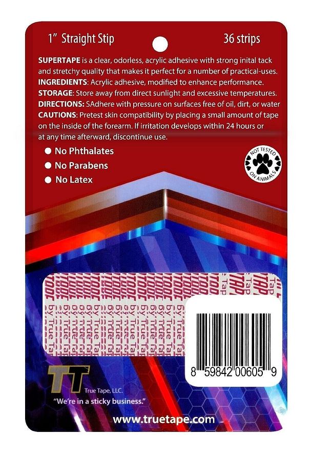 Super Tape Protez Saç Bandı Düz (1'' X 3'' - 2.5cm X 7.5cm) 36 Adet - 2