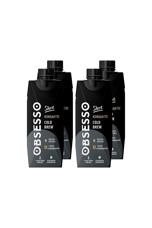 Shot Konsantre Cold Brew 310 ml 4 Adet - 1,2 lt - 1