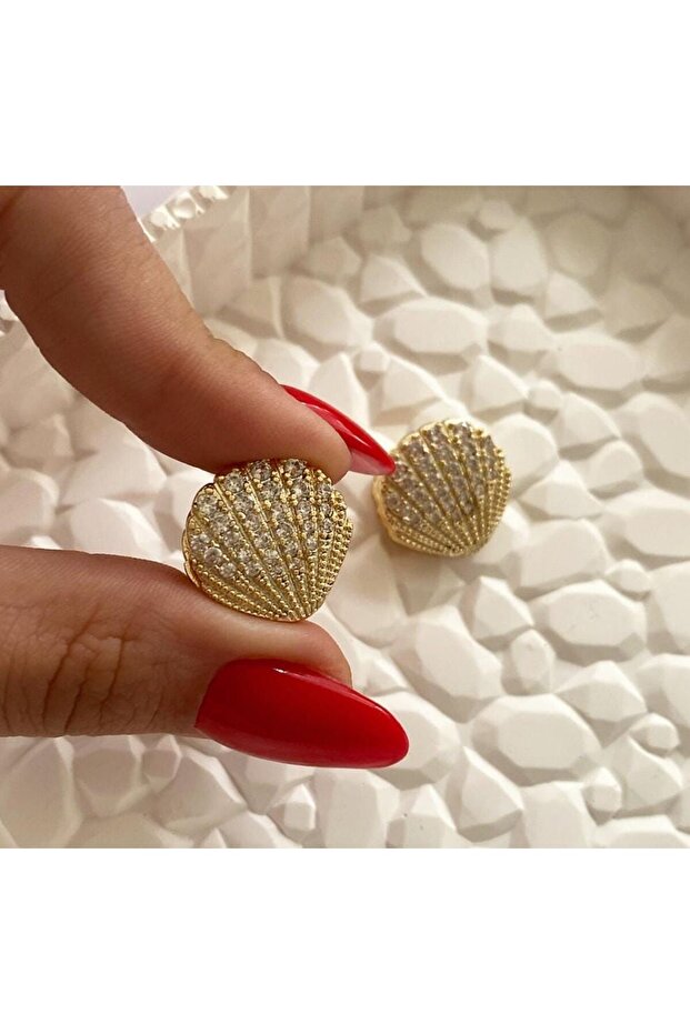 Gold midye küpe - 1