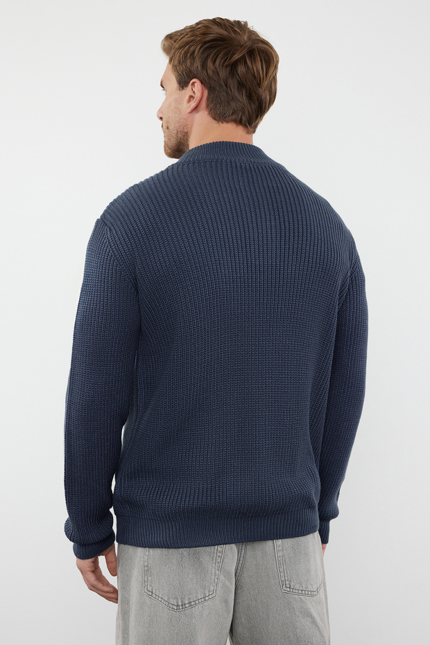 Indigo Casual Regular Yarım Balıkçı Yaka Düz Triko Kazak TMNAW22KZ1908 - 5