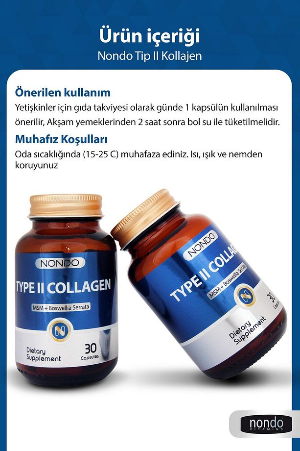 Tip 2 Kolajen 30 Kapsül ( Msm Akgünlük Ekstresi Type 2 Collagen ) - 3