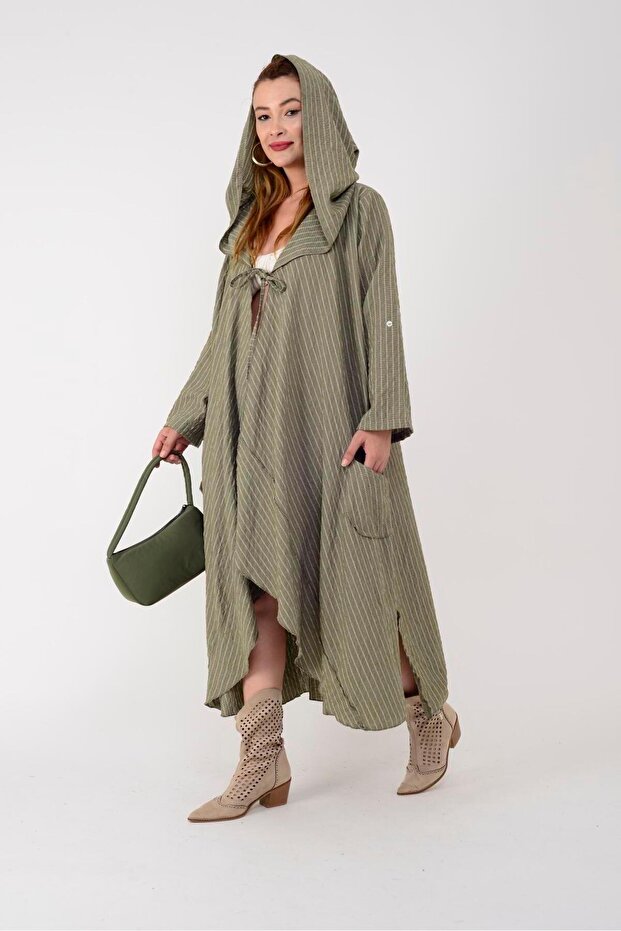 AN2104 CADI KAPÜŞONLU BOHO KAP - 5