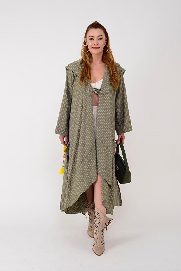 AN2104 CADI KAPÜŞONLU BOHO KAP - 7