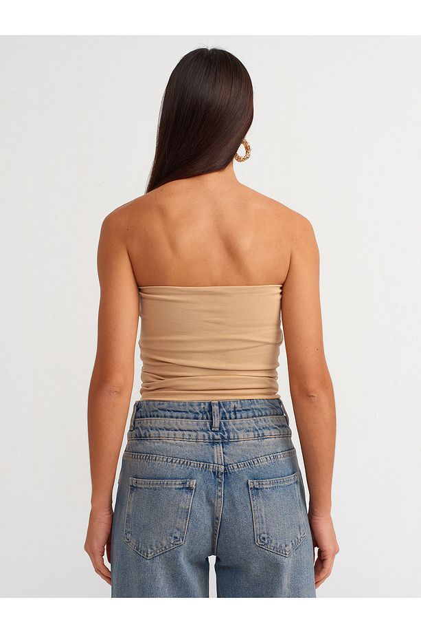 20659 Crop Top-bej - 2