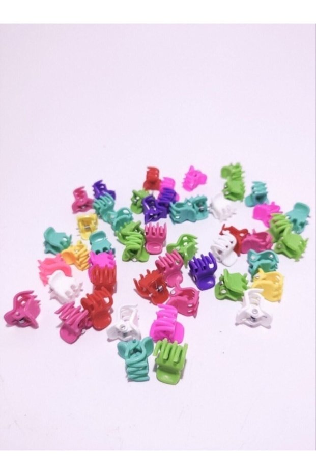 50 Pcs Mixed Color Small Size Tiny Rake Latch Hairpin Women's Hair Clip