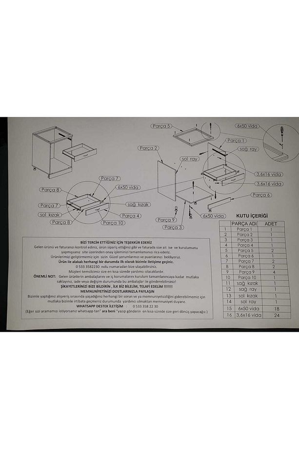 Ankastre 01 Çekmeceli Modül Fırın Ve Ocak Dolabı (OCAK FIRIN HARİÇ) - 4