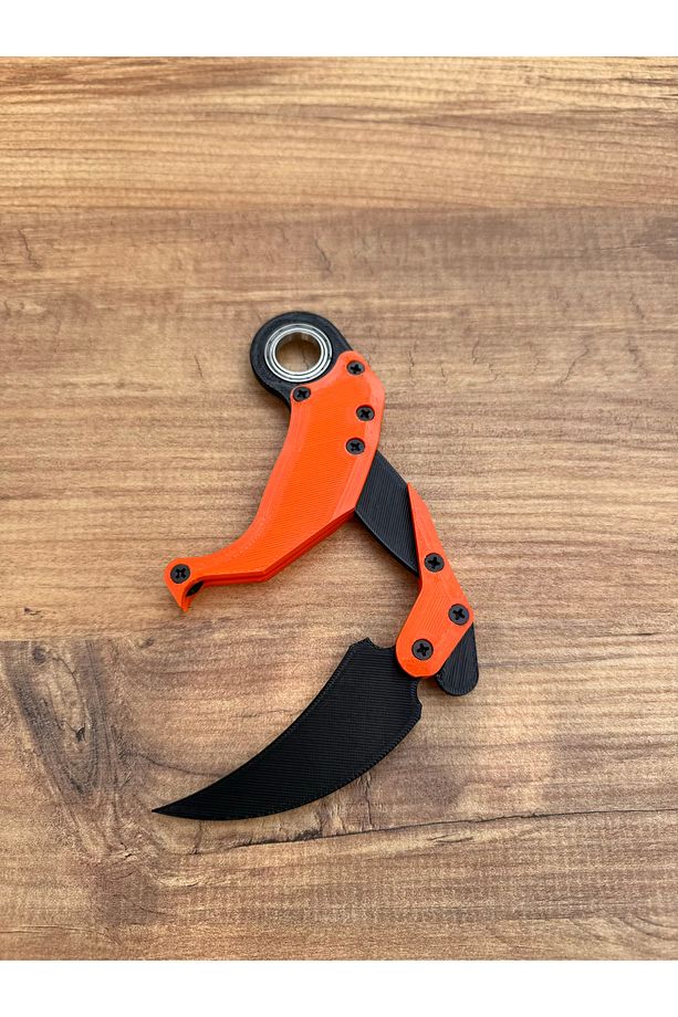 Gravity Karambit Rulmanlı, Plastik - Siyah Turuncu (Rulmanlı) - 3