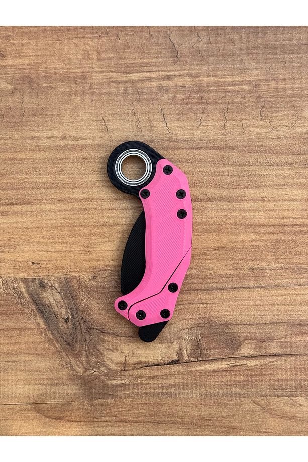 Gravity Karambit Rulmanlı, Plastik - Siyah Pembe (Rulmanlı) - 5