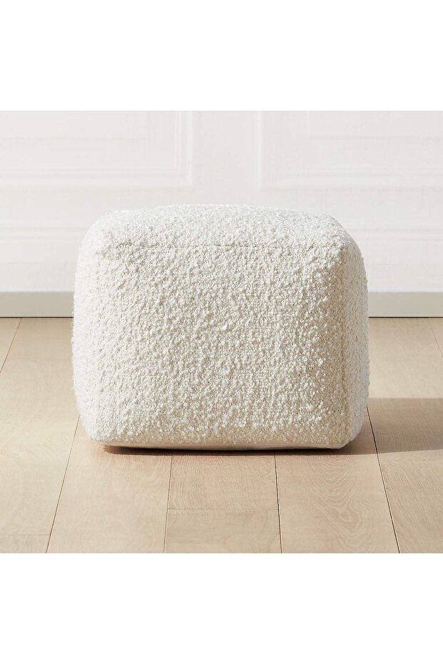 Soft Teddy Puf, Beyaz - 1