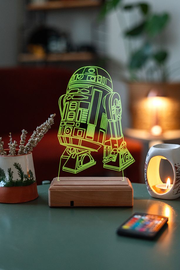 Star Wars R2d2 Droid/Robot 3d 16 Renk Gece Lambası - 5