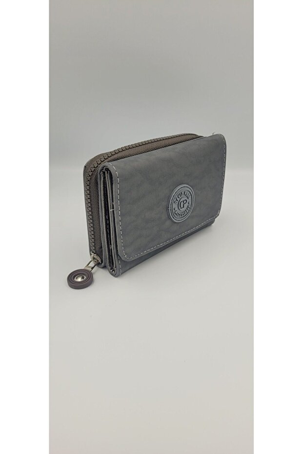 Women's Gray Sports Large Size Wallet with Multi Pockets and Quality