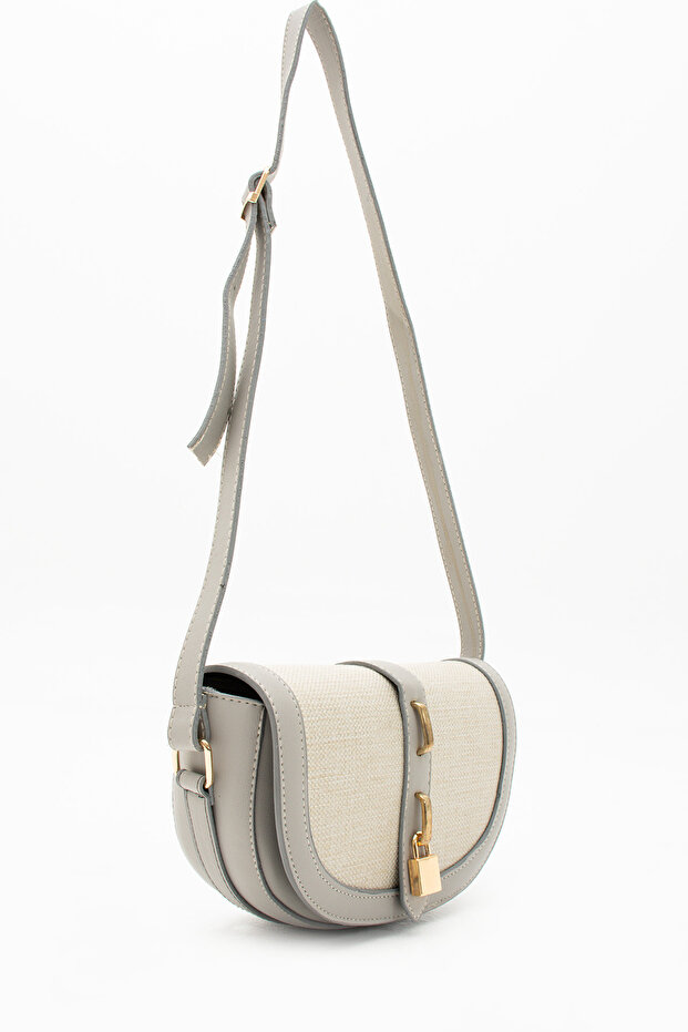 Locked Model Contrast Design Crossbody Women's Bag
