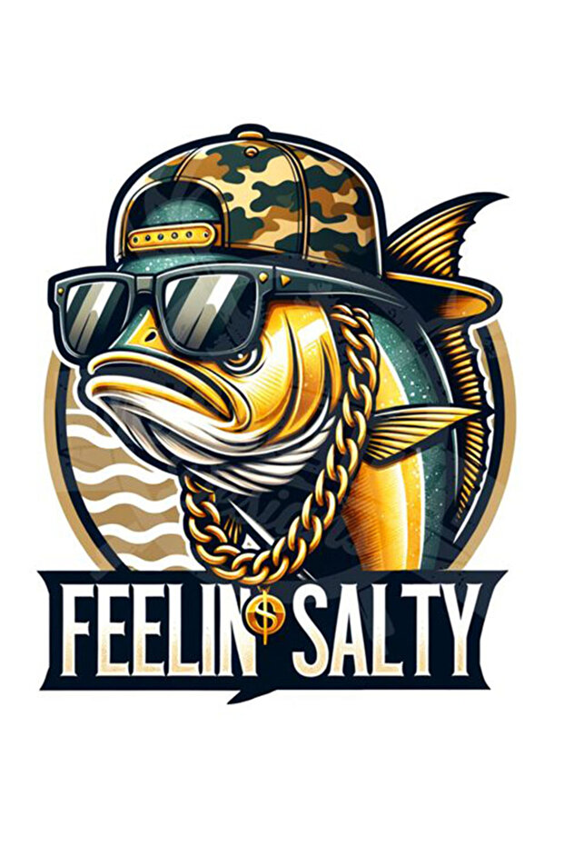 Gangster Fish Sticker for Motorcycle, Helmet, Laptop, Car, 13x12 cm