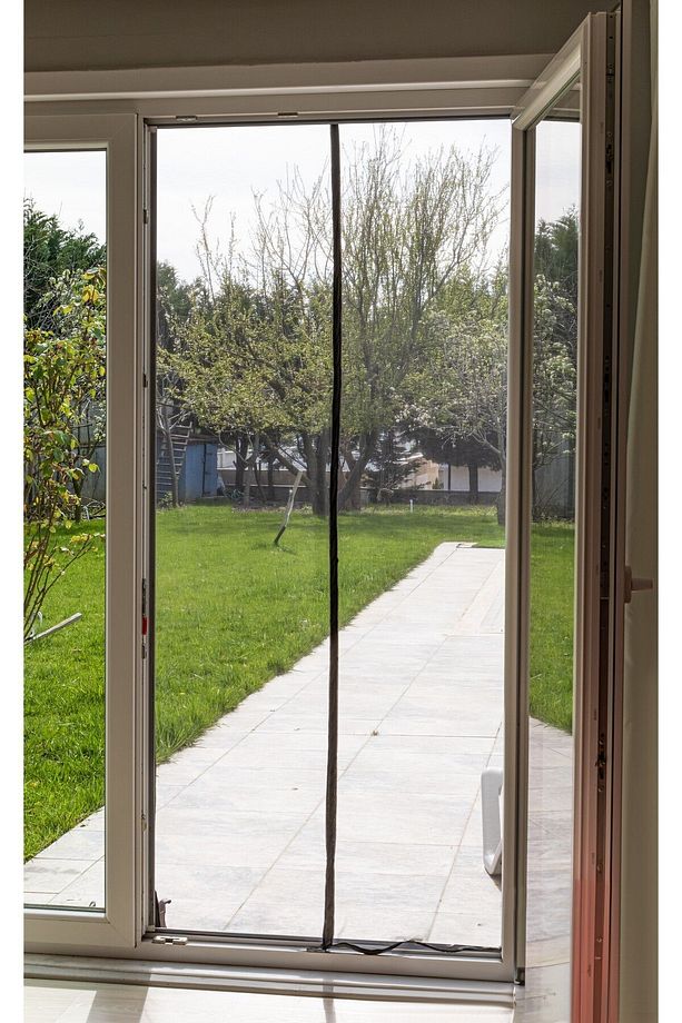 Mıknatıslı Kapı Sinekliği 90x210 Cm Raptiyeli SİYAH TÜL - 1