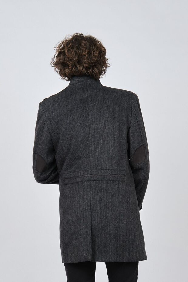 معطف رمادي للرجال - 7
