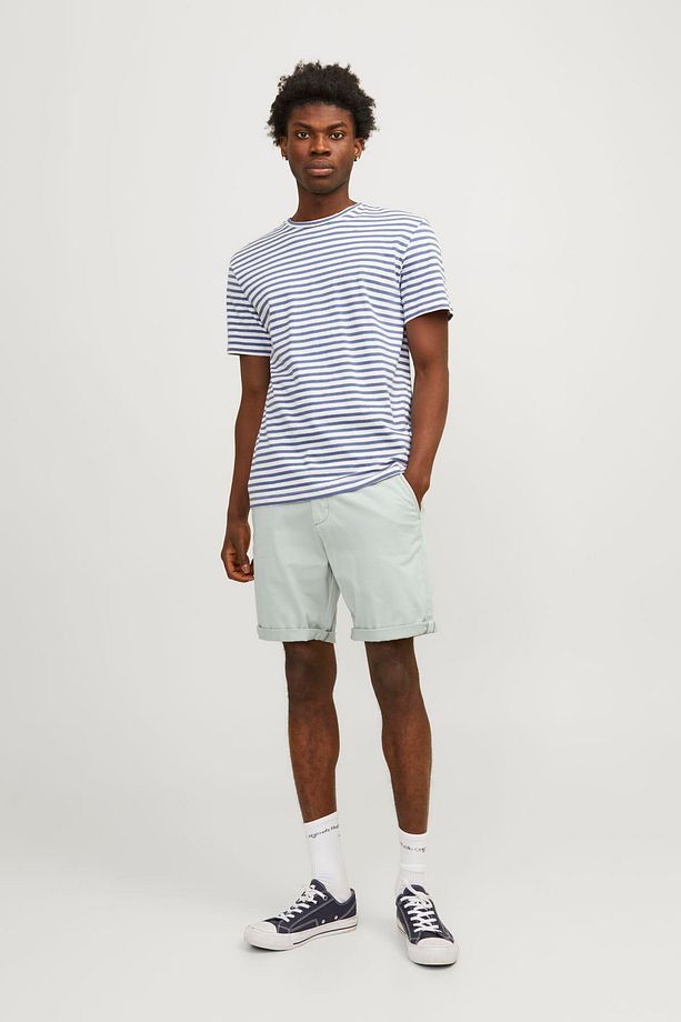 Yeşil Erkek Regular Fit Duble Paça Chino Şort JPSTBOWIE JJSHORTS SOLID SN - 7