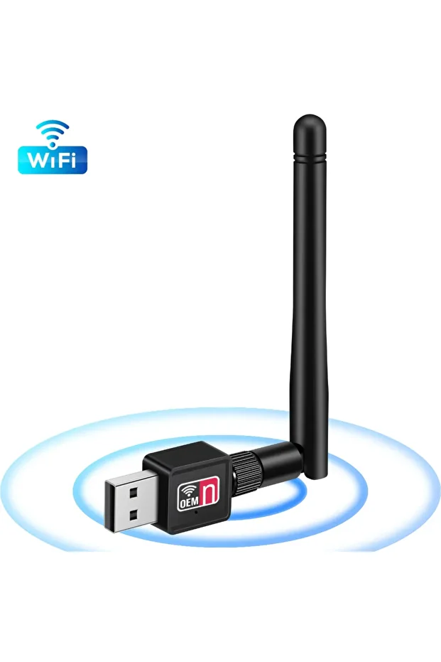 Mini USB WiFi Adaptörü 300Mbps 2dBi WiFi Adaptörü PC WiFi Anten WiFi Güvenlik Cihazı - 1
